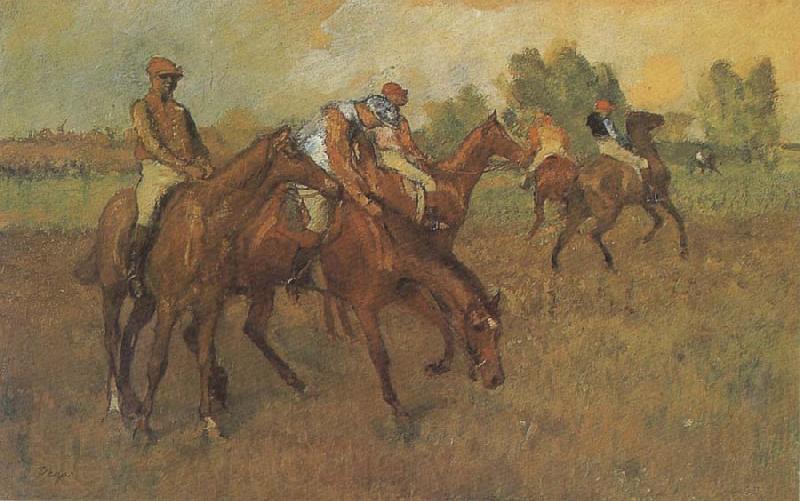 Edgar Degas Before the race France oil painting art